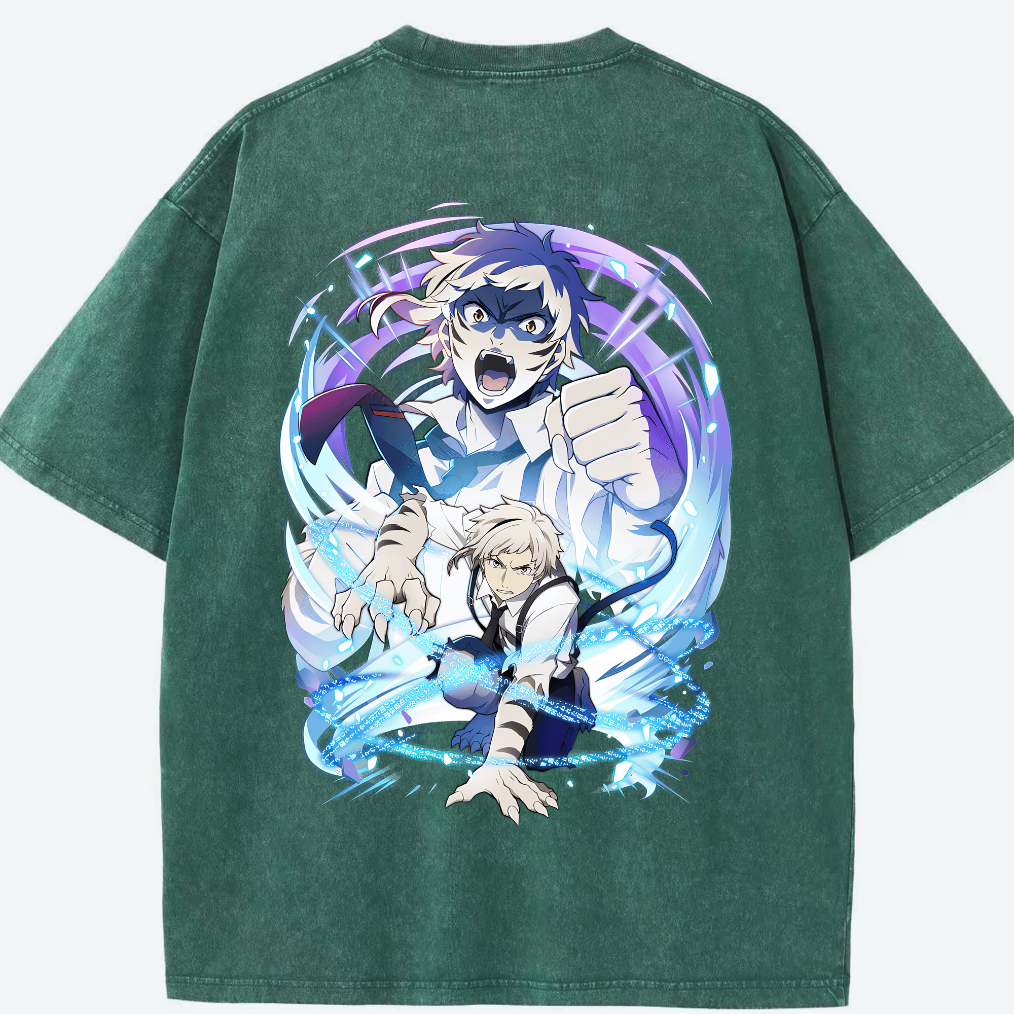 （画像用） 文豪ストレイドッグス Bungo Stray Dogs 綿100% ヴィンテージ風 半袖Tシャツ（背面プリント）